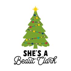 She's a Beaut Clark Christmas Tree with Lights