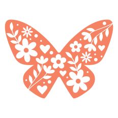 Decorative Butterfly with flowers