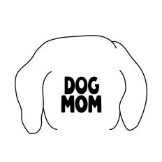Dog Mom Dog Head Outline