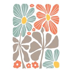 Funky Flowers Taupe