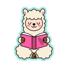 Cute Alpaca SVG | Book SVG | Reading SVG | Bookish
