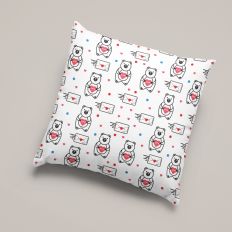 Cute Bear with Love Letter Seamless Printable Pattern