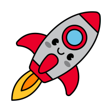 Cute Space Rocket SVG | Outer Space SVG