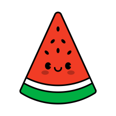 Cute Watermelon SVG | Fruit Clipart