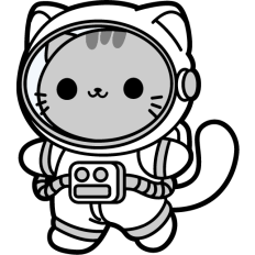 cute astronaut kitten