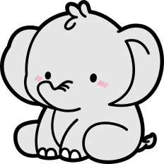 cute baby elephant