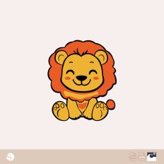Adorable Baby Lion SVG for Kids' Crafts