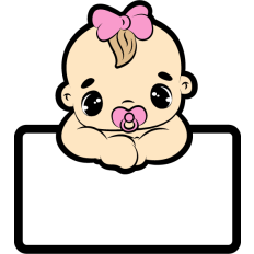 cute baby girl label