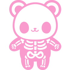 cute skeleton bear