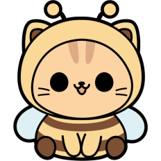 cute cat in a bee costume