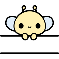 cute bee tag