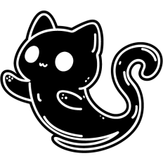 cute black spirit cat