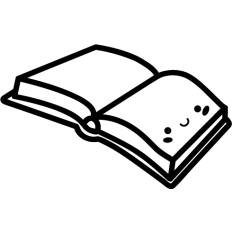 chibi book lineart