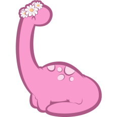 cute dinosaur with flower crown