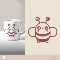 Chubby Bee Cut File, Silhouette Studio Design