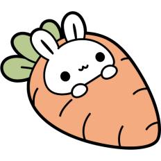 cute white bunny sleeping inside a carrot