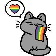 cute lgbt cat