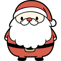 cute chubby santa claus standing