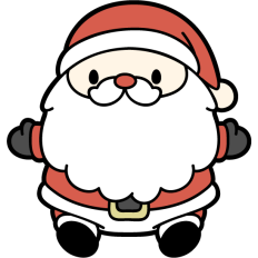 cute chubby santa claus