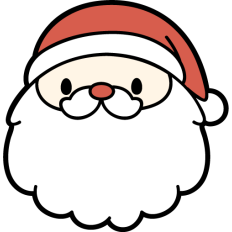cute chubby santa face