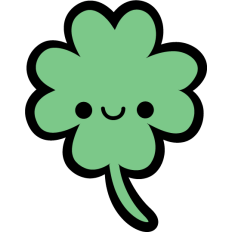 cute clover leaf kawaii