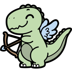 cute t-rex cupid