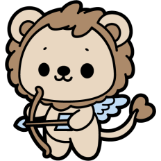 cute lion cupid 