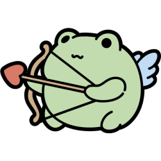 cute chubby toad in cupid costume