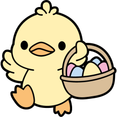 cute easter ducking
