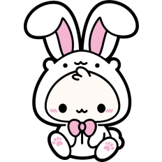 cute easter bunny in a eater costume