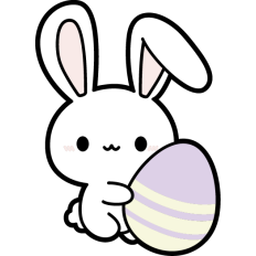 easter bunny with easter egg