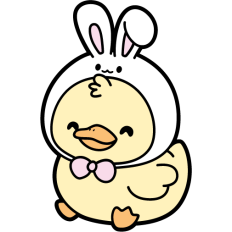 cute aster chick with bunny hat