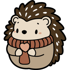 cute fall hedgehog