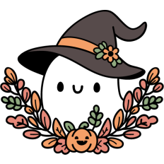 cute floral ghost