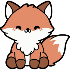 cute happy fox