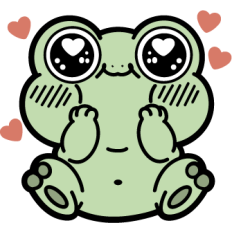 cute frog in love 