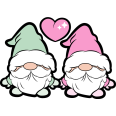 cute gnome couple in love