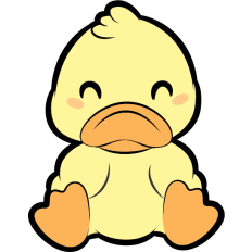 cute happy duck