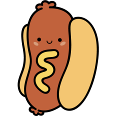 cute hot dog
