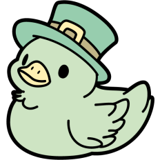 cute rubber duck for st patrick day