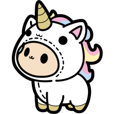 cute kitten in a unicorn costume