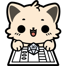 cute kitten playing d&d
