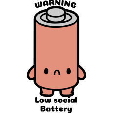 cute low social battery