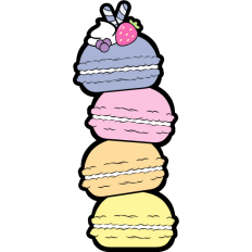 cute macaron pile