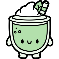 cute matcha glass