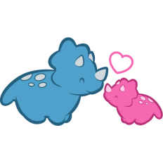 cute dinosaur family