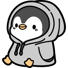 cute penguin with a hoodie