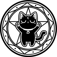 cute cat on a pentacle