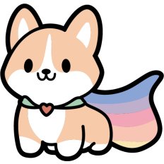cute pride dog