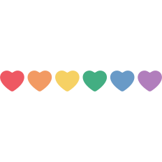 rainbow hearts